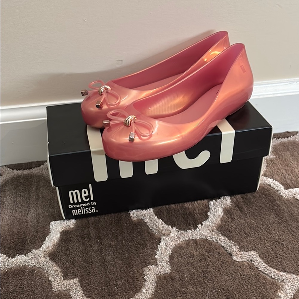 Mini Melissa Pink Ballet Flats kids size 2